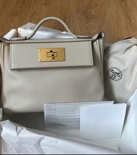 Hermès Evelyne Gris Meyer Clemence III Handbag