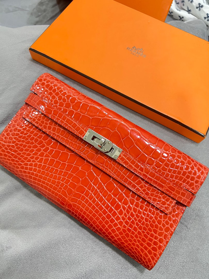 Hermes kelly wallet best sale crocodile