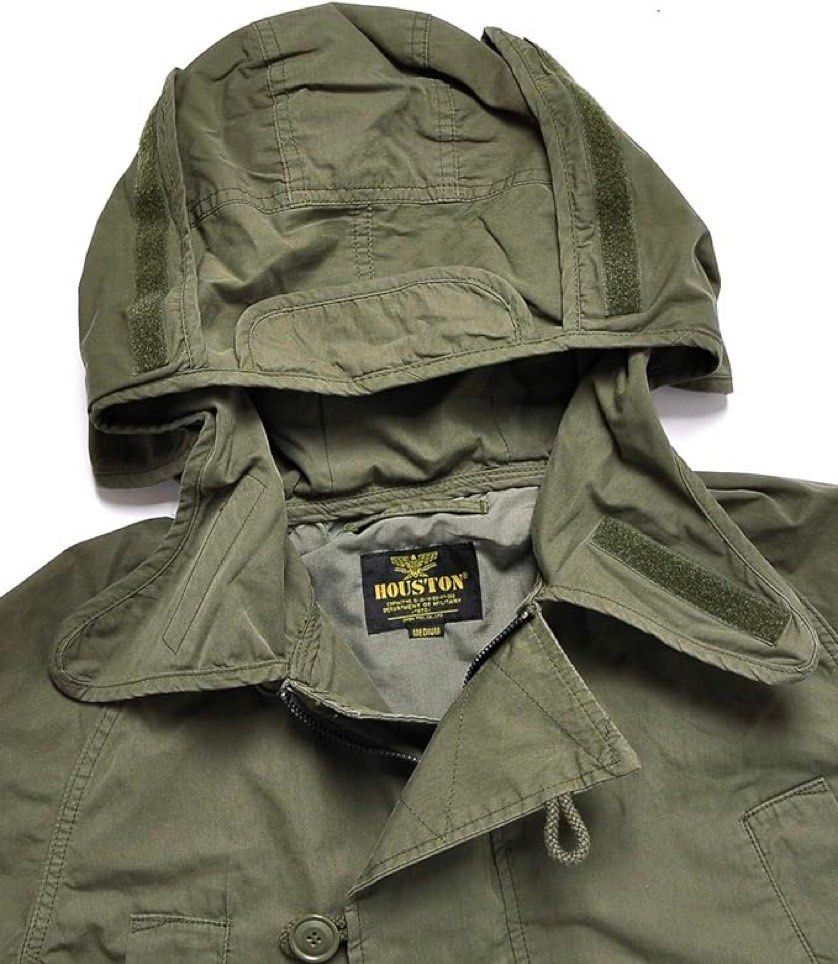 Military jacket with hood top