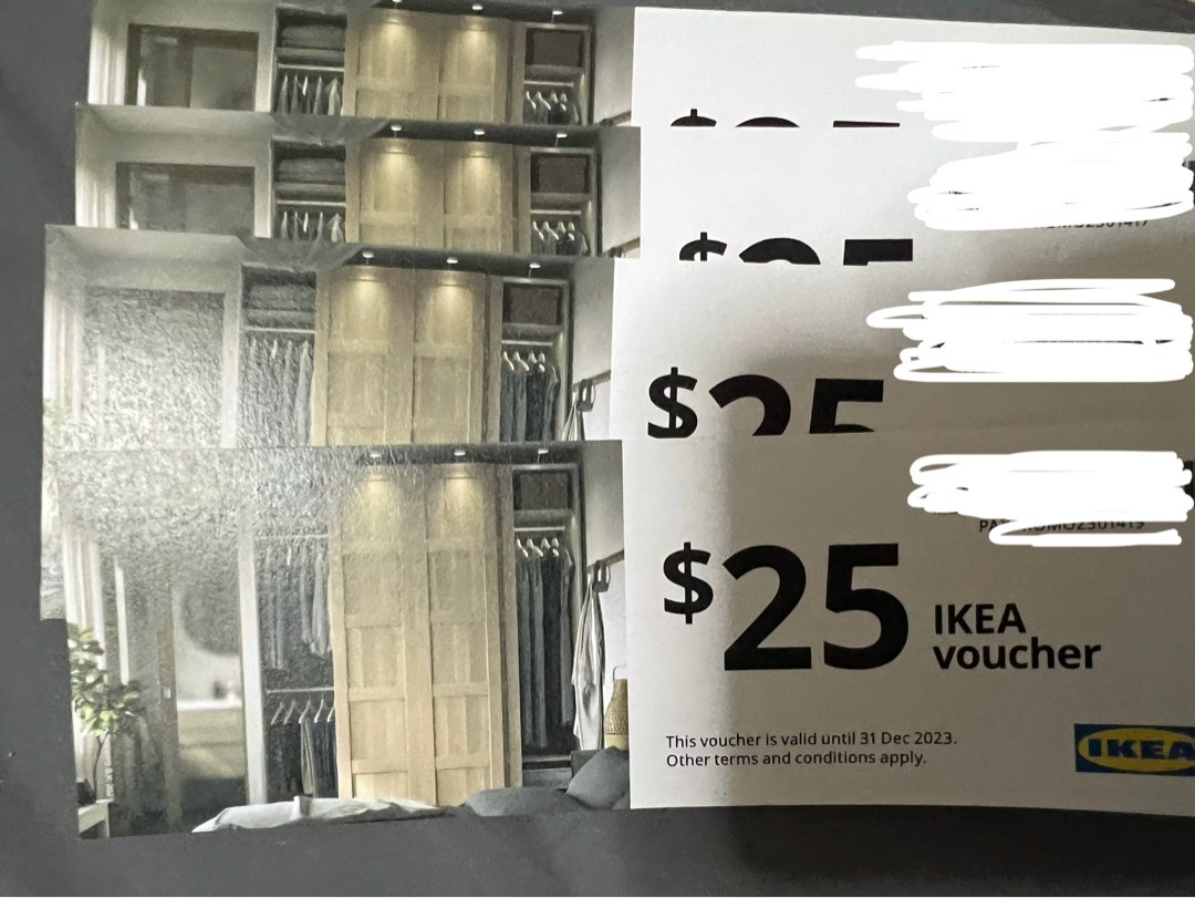 IKEA 100 Voucher, Tickets & Vouchers, Vouchers on Carousell