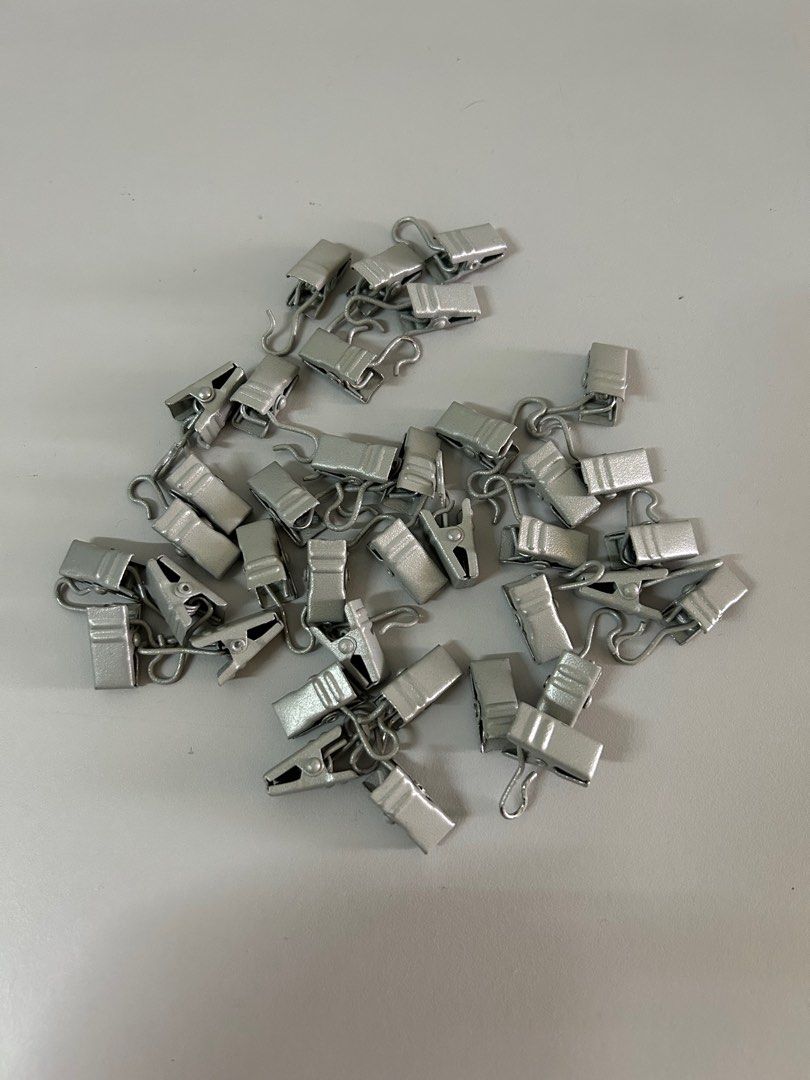IKEA clips silver + black (56 nos), Furniture & Home Living, Home