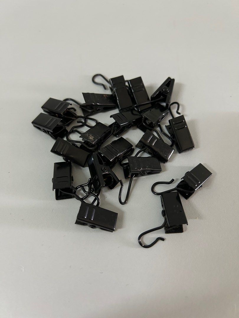 IKEA clips silver + black (56 nos), Furniture & Home Living, Home