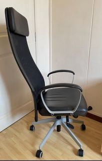 JÄRVFJÄLLET Office chair with armrests, Grann white - IKEA