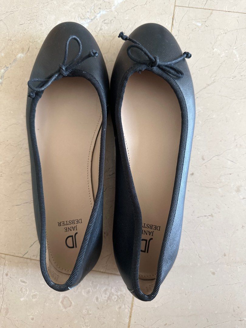 Jane Debster Fonteyn Ballet Flats in Black