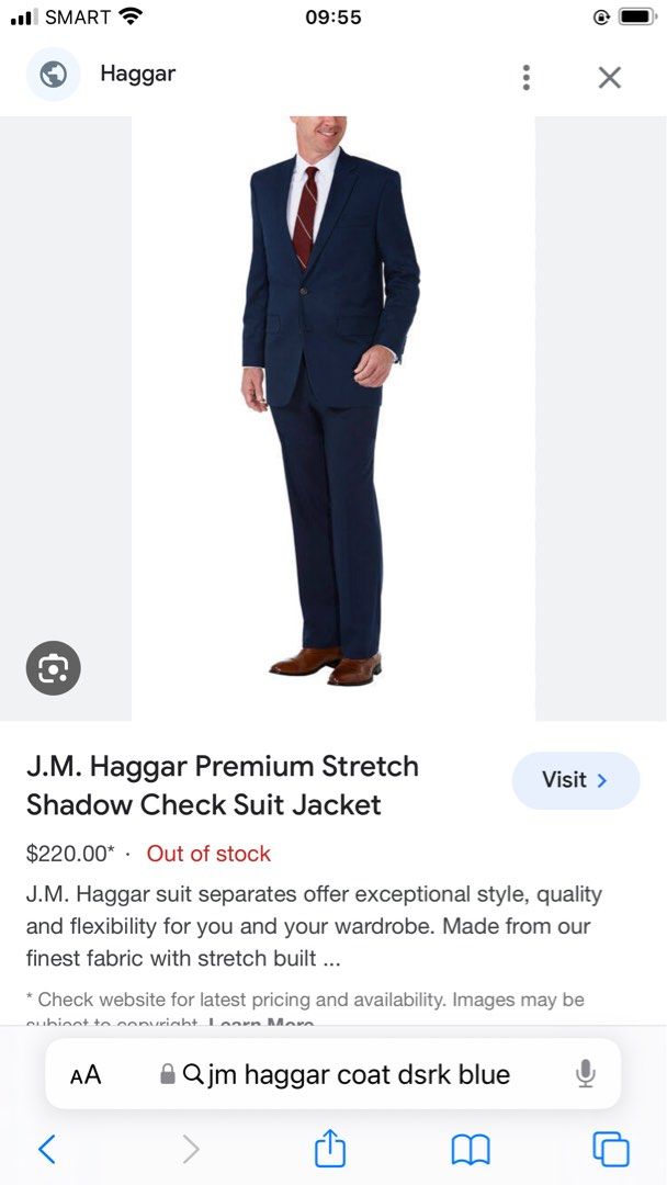 J.M. Haggar Premium Stretch Shadow Check Suit Jacket, Men's