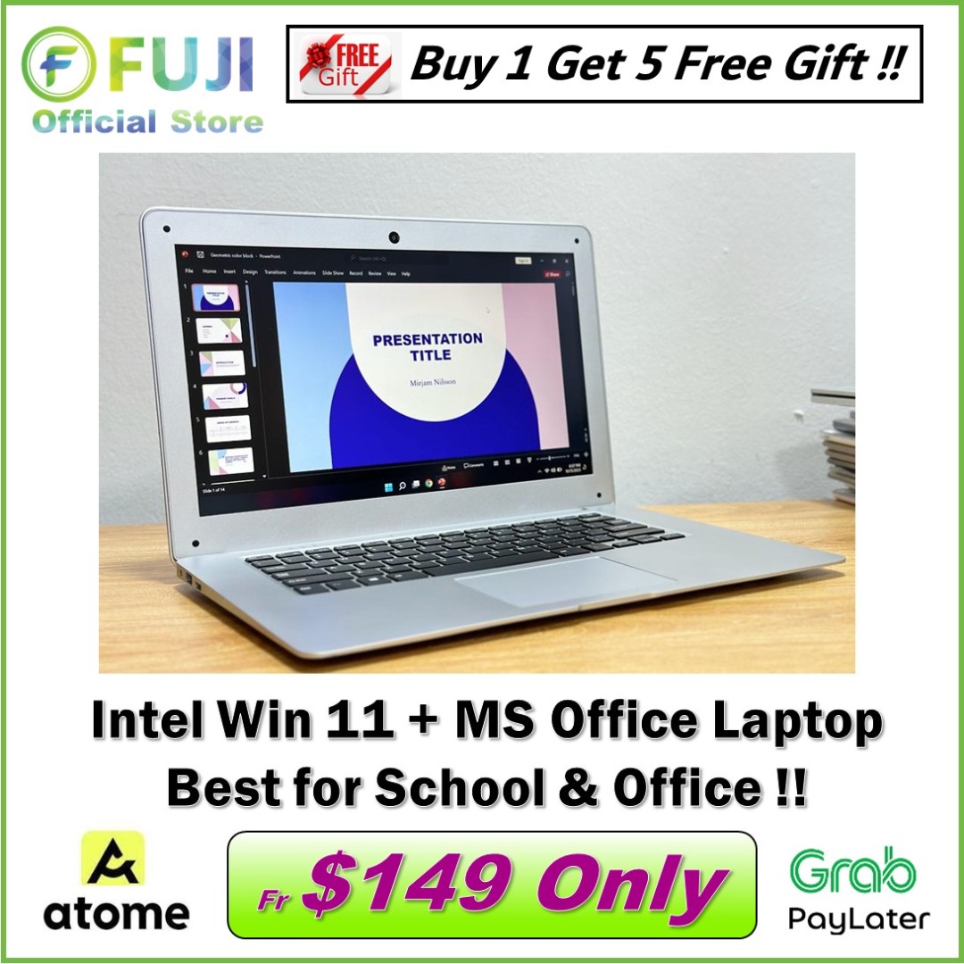 Jumper 14 Inch Slim Laptop Super Lightweight Free MS Office Big