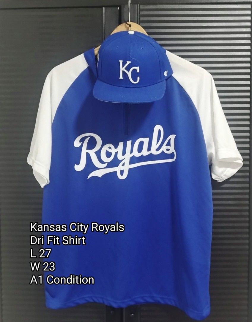 MLB KC ROYALS V-NECK JERSEY, Men's Fashion, Activewear on Carousell