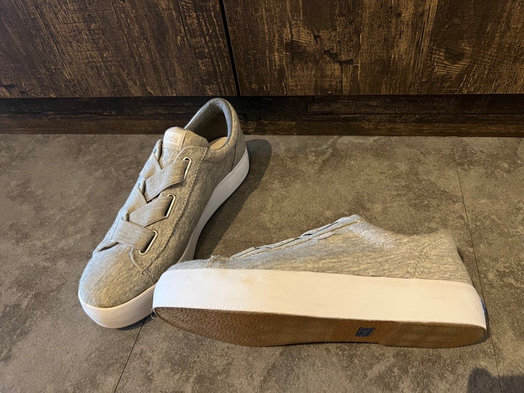 Keds light grey laceless sneakers