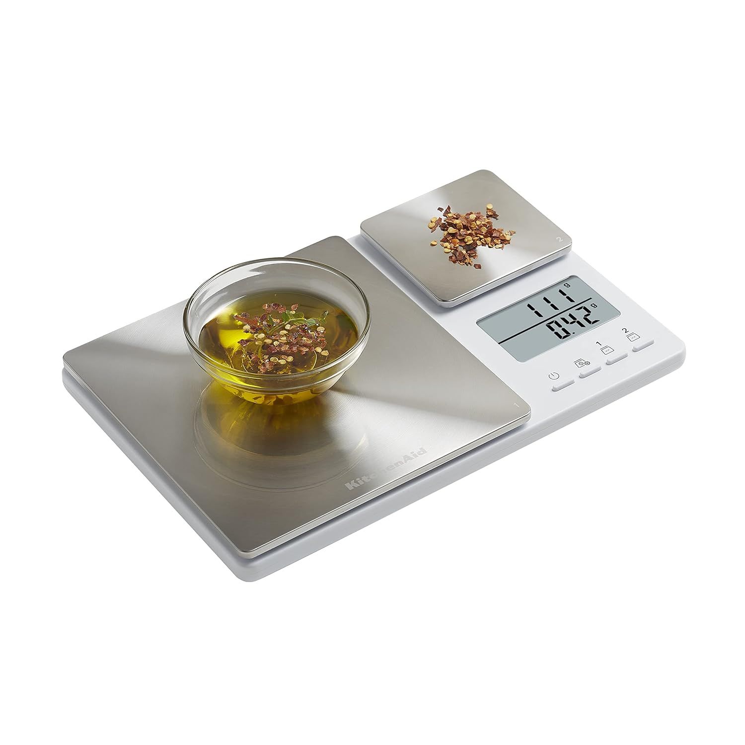 KitchenAid Dual Platform Digital Kitchen Scale, 11 Pound Capacity, Black