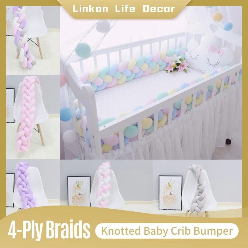 Knitted sales crib bumper