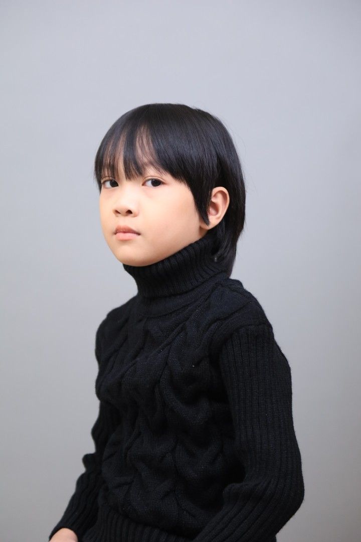 Korean black turtleneck top
