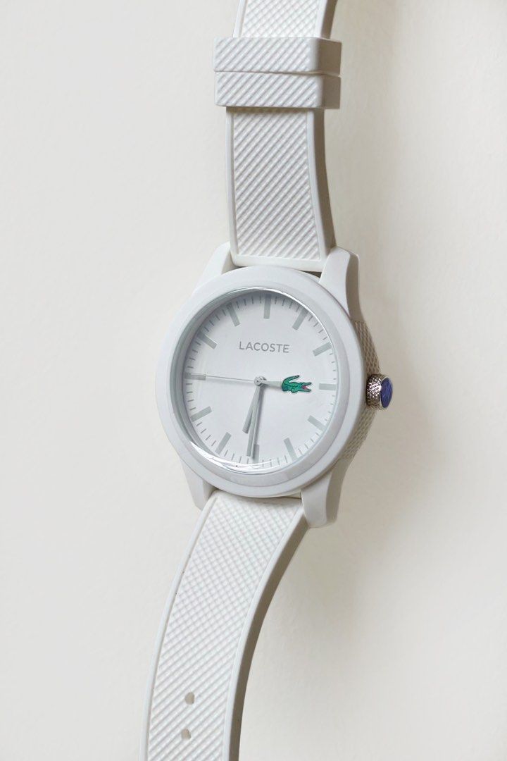 White lacoste hotsell watch men's