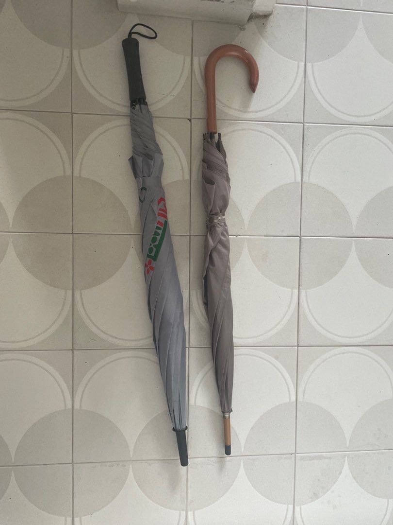 Large umbrellas with hook handle and vertical grip handle, Hobbies