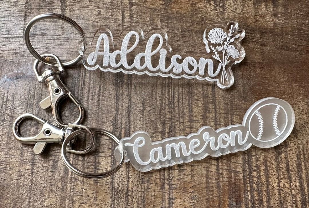 Laser on sale gifts keychains