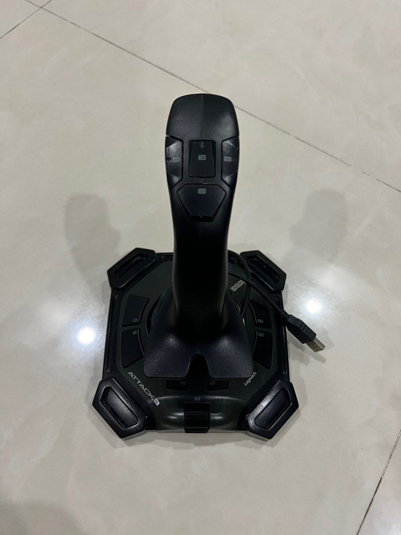 Logitech Attack3 (Category: Controllers) located in Singapore. Submitted by yewwi123 (Listing ID 1261457107, Image 2). Description: Joystick still in good working condition. All buttons tested and working..