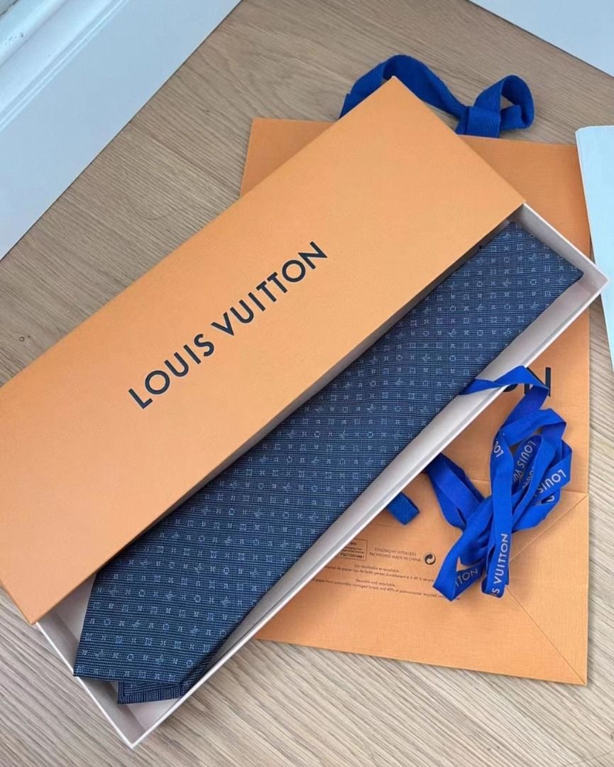 Louis Vuitton Classic Blue Damier Ebene Tie, Men's Fashion, Watches &  Accessories, Ties on Carousell