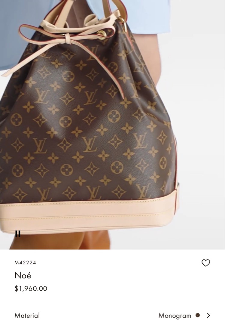 Lv Nano Noe Monogram, Luxury, Bags & Wallets On Carousell