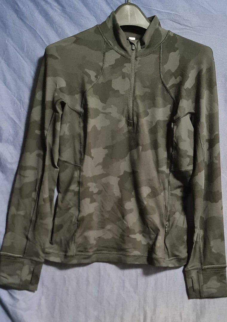 Lululemon Heritage 365 Camo Deep Coal Black All Yours Pullover