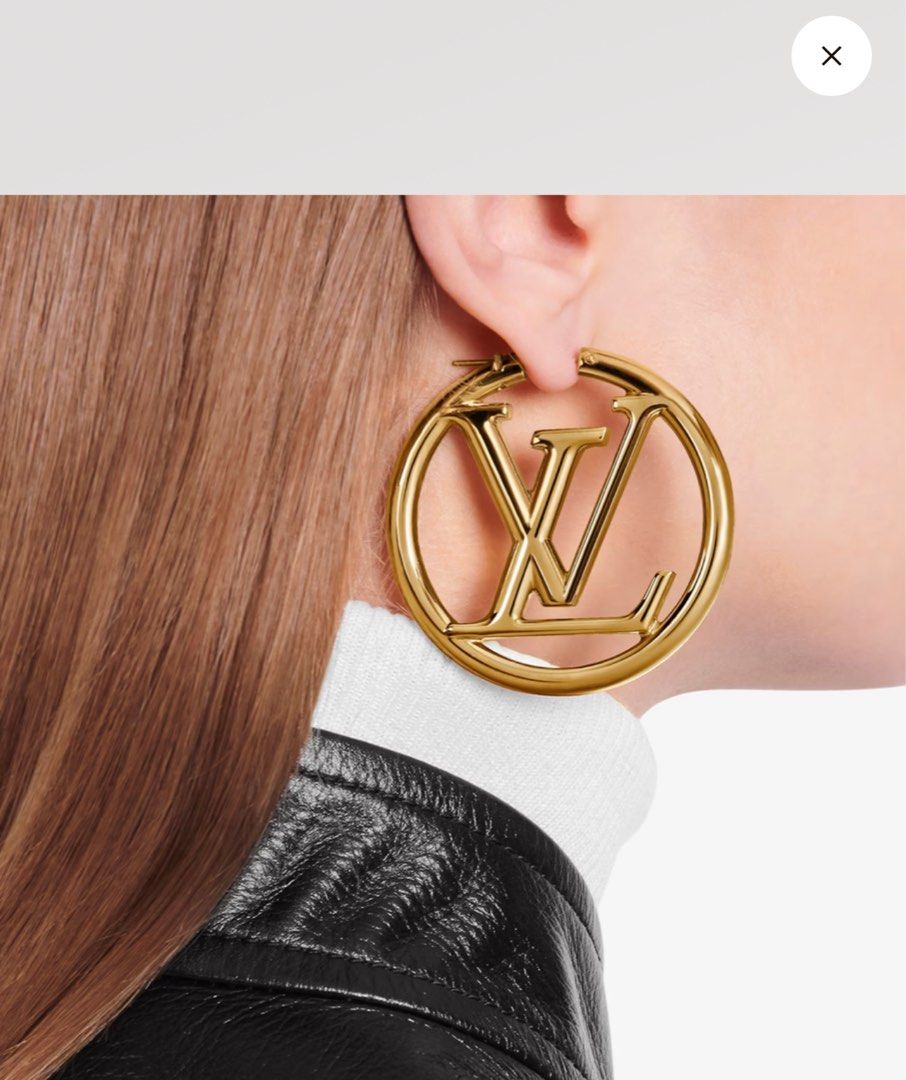 lv hoop earrings gold