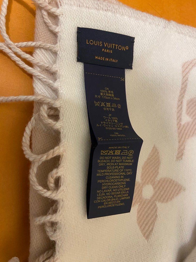 Louis Vuitton M77854 LV Essential Scarf , Beige, One Size