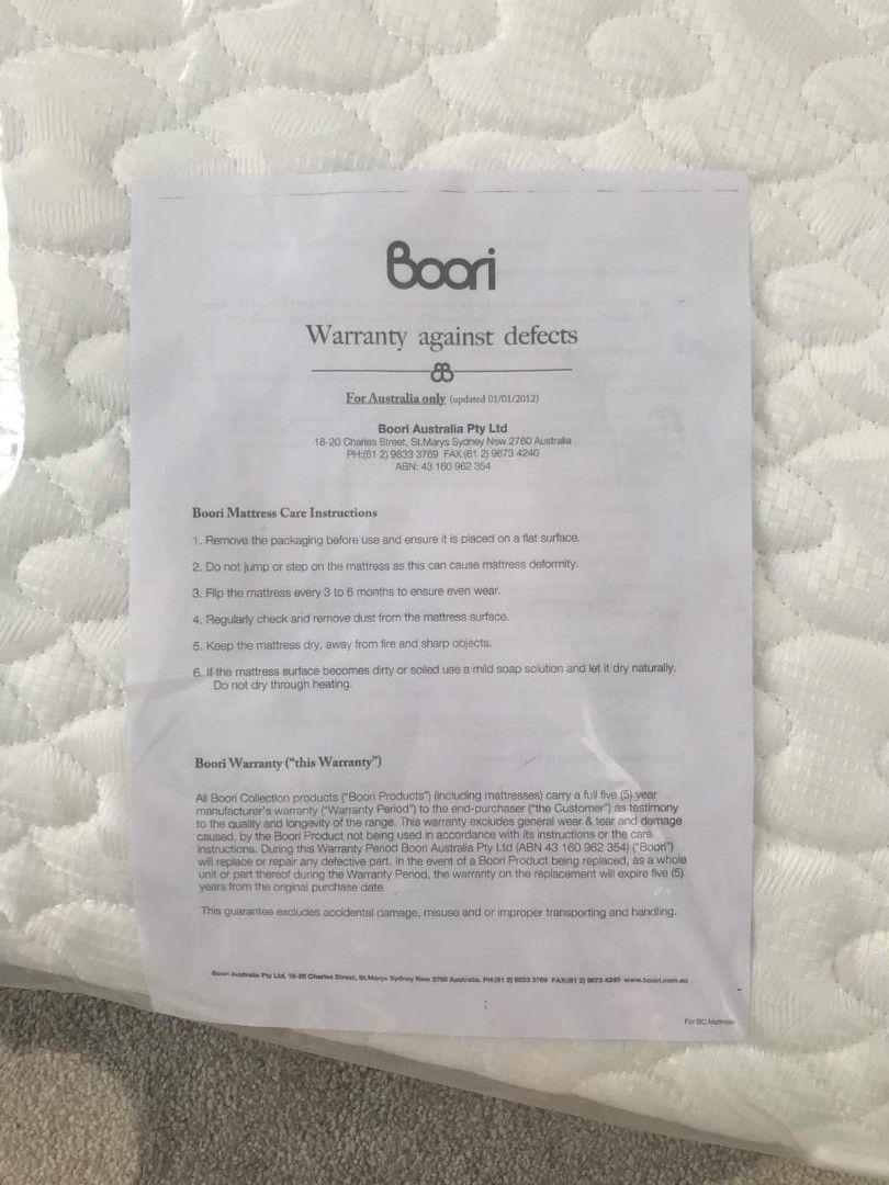 Boori outlet breathable mattress
