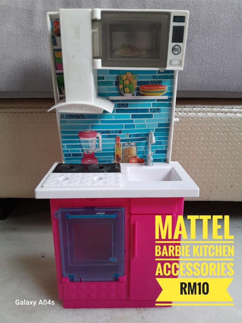 Barbie kitchen clearance set game