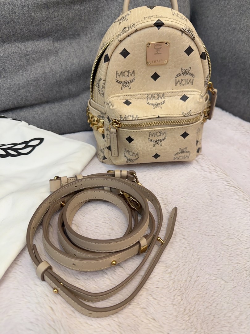 MCM mini backpack, Luxury, Bags & Wallets on Carousell