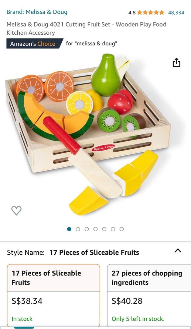 Melissa and doug shop wooden fruit