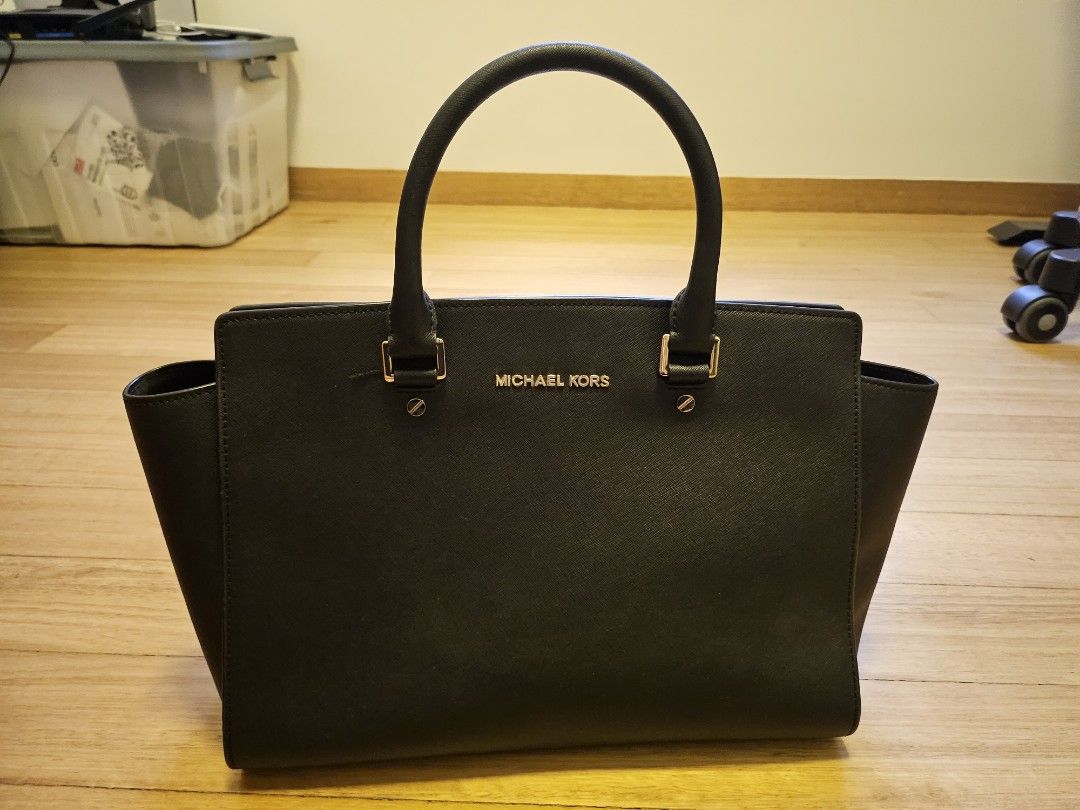 michael kors brown and black handbag
