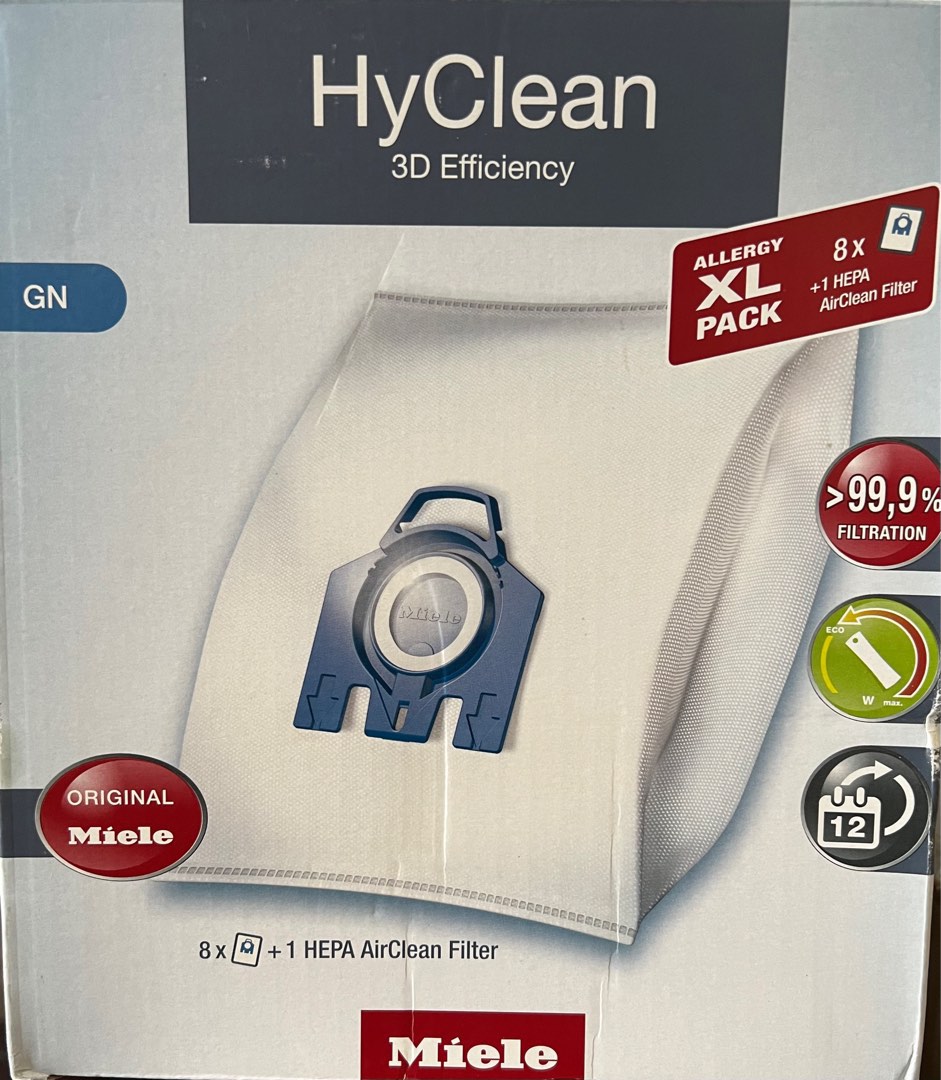 Genuine Miele GN HyClean 3D Efficiency 1Box Vacuum Bags