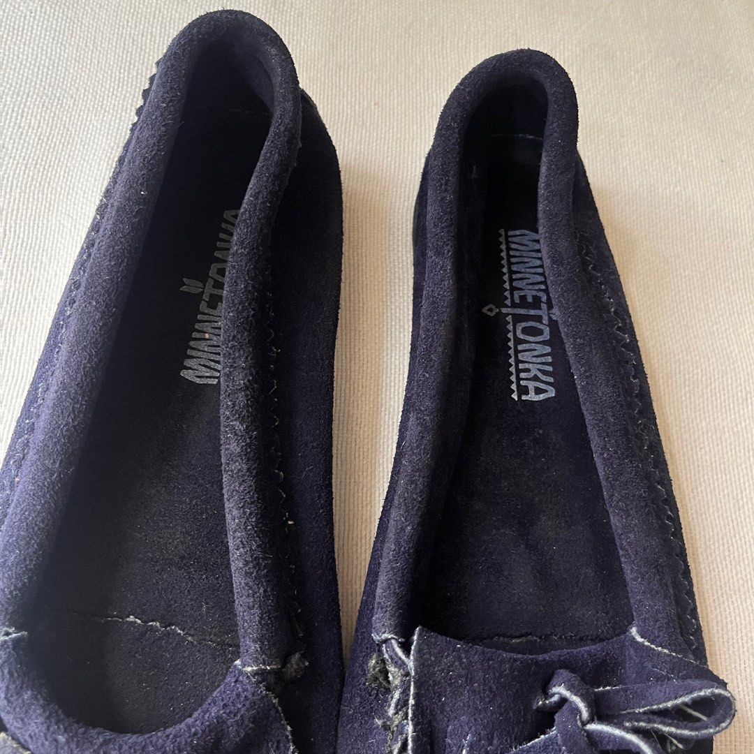 Minnetonka navy blue moccasins new arrivals