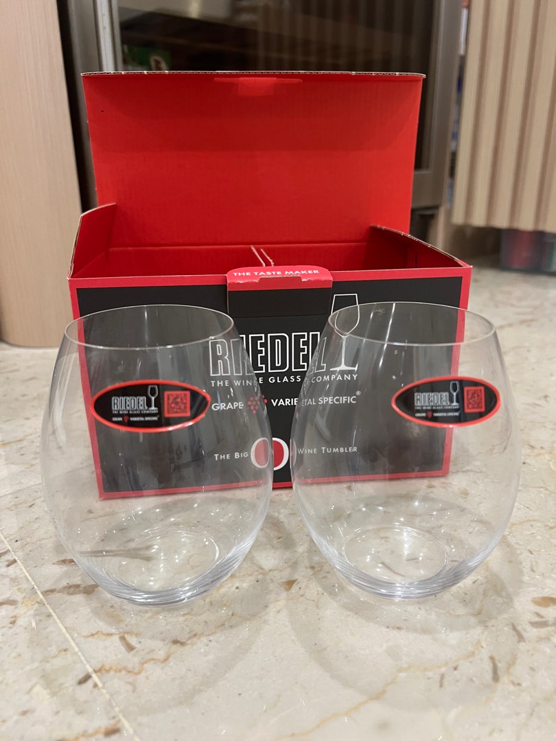 [NEW] Riedel Stemless Wine glass. 1 pair., Furniture & Home Living