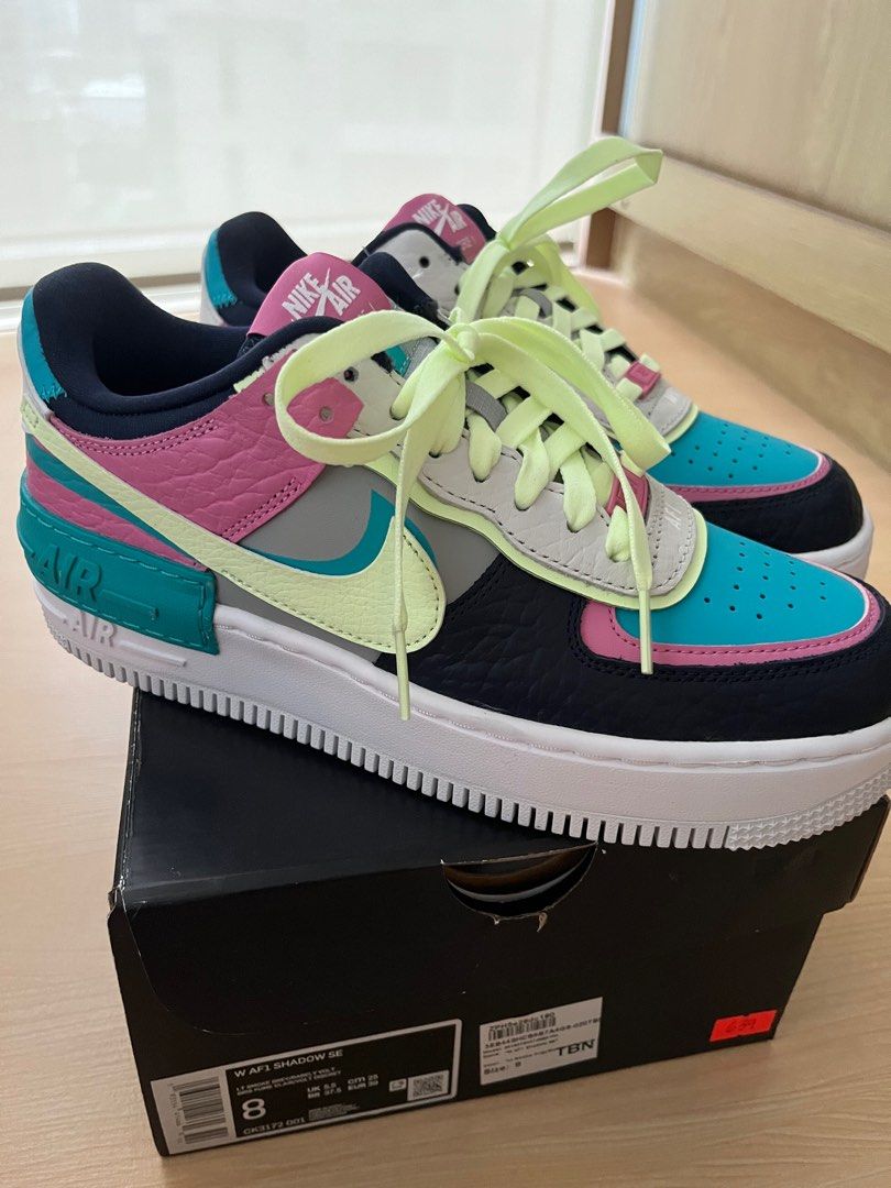 Air force 1 shadow se shoes in grey/volt/aqua online