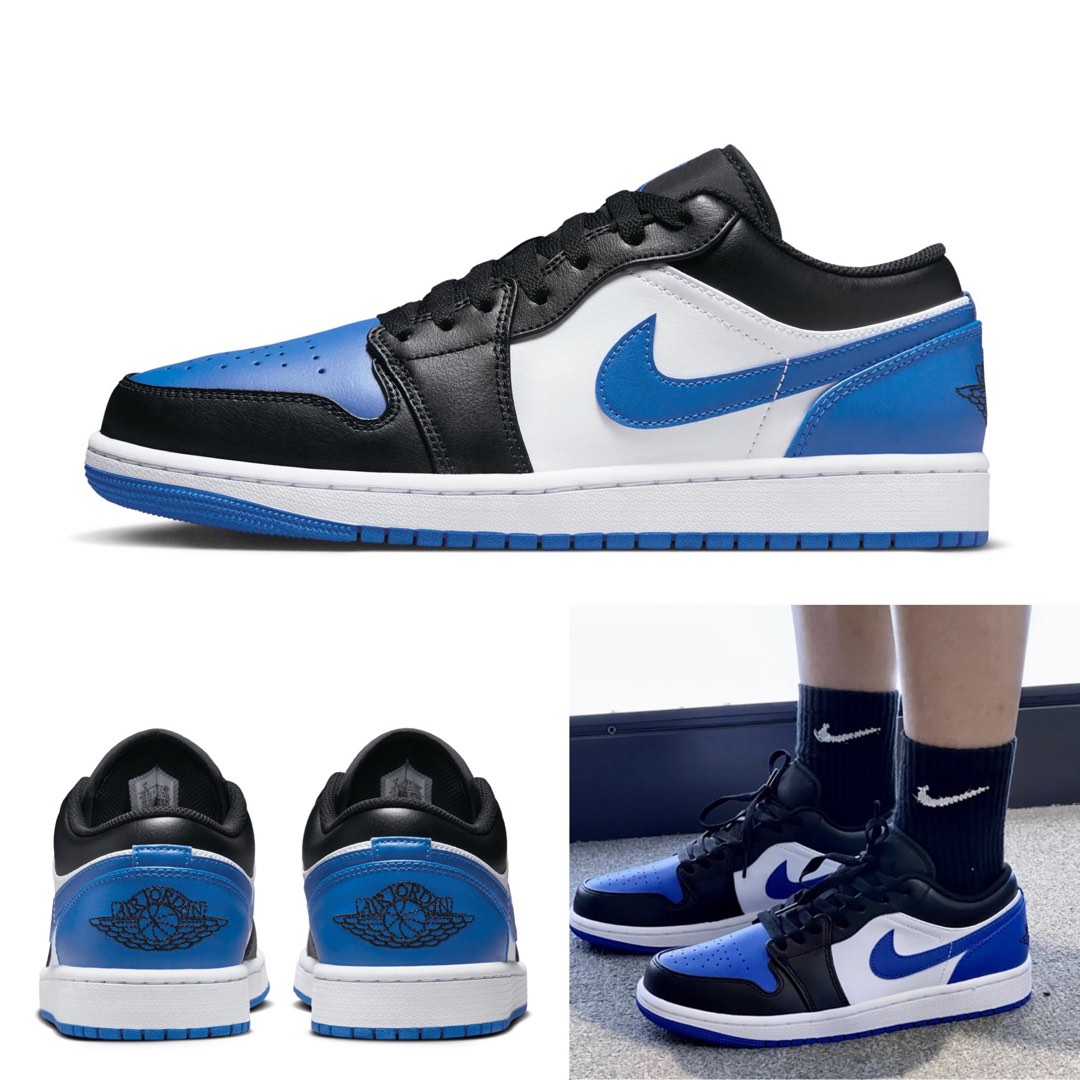 Nike Air Jordan 1 Low Royal Toe小閃電皇家藍低筒男款休閒鞋553558