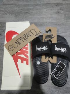 Nike Benassi x Stussy, Men's Fashion, Footwear, Flipflops and