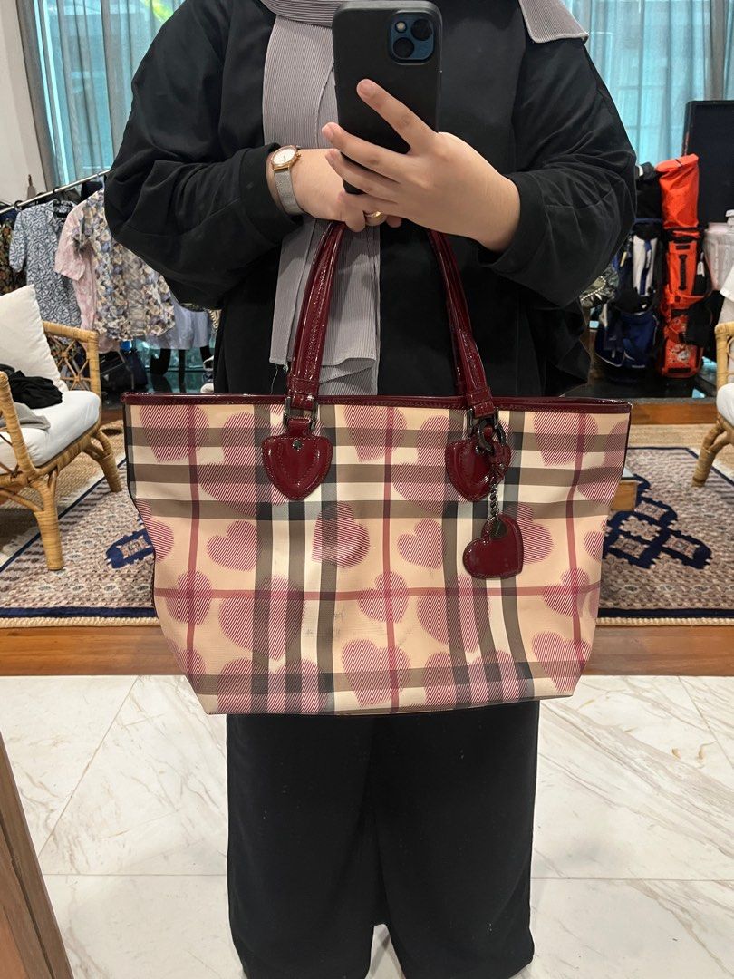 BURBERRY Nova Check Multi Color Tote Shoulder Bag