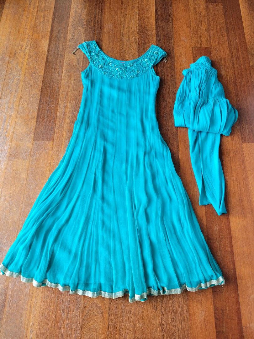 Off shoulder punjabi suit hot sale