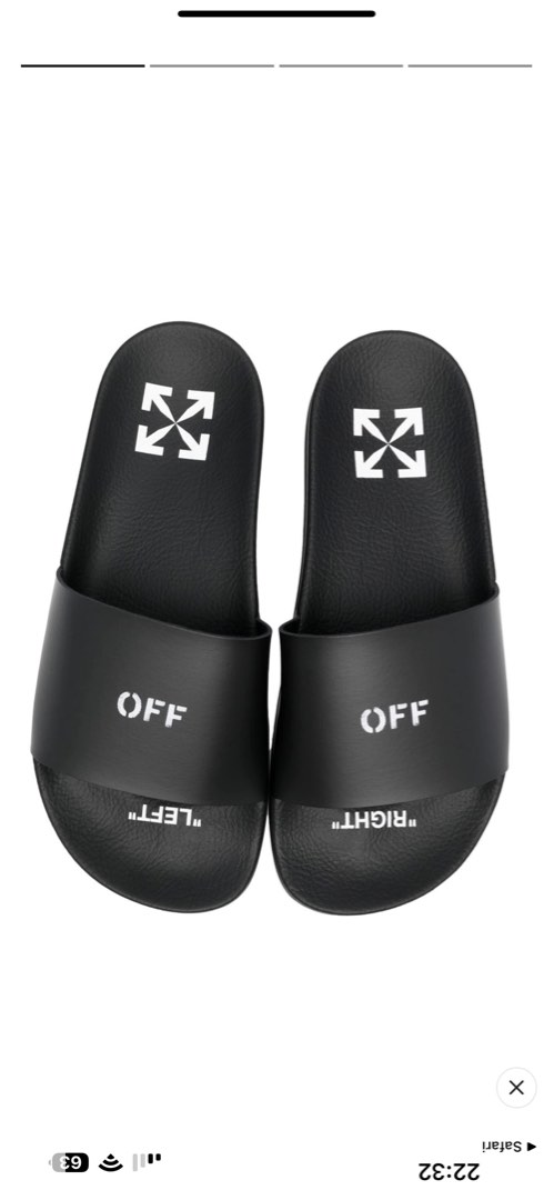 Off White Slide Men s Fashion Footwear Flipflops and Slides on