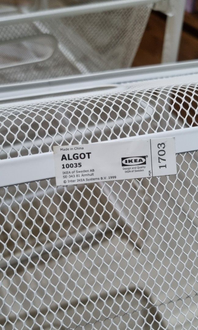 Original Ikea ALGOT mesh basket 4 drawers, Furniture & Home Living