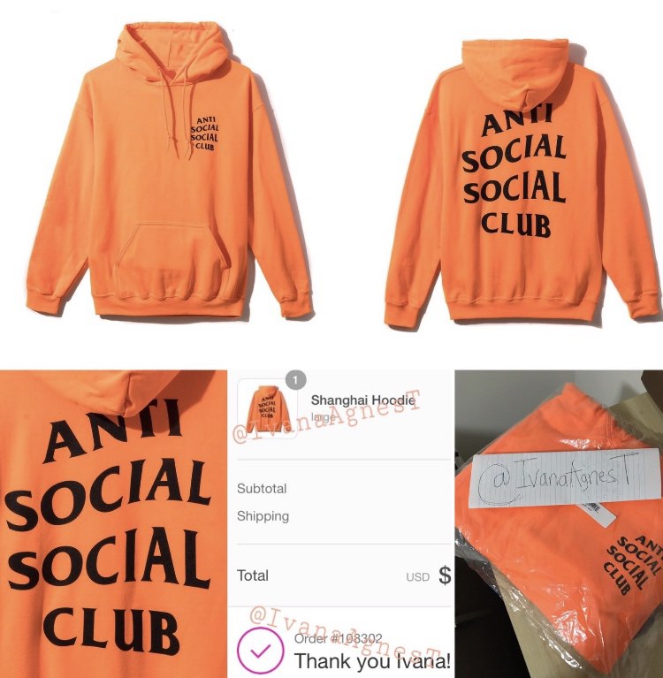 Fake anti social hotsell social club hoodie