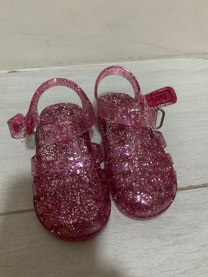 OshKosh B gosh Glittery Jelly Sandals Babies Kids Babies Kids Fashion on Carousell