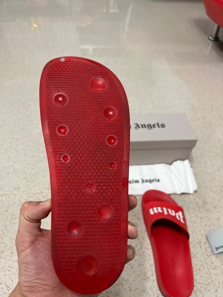Red velvet puma discount slides