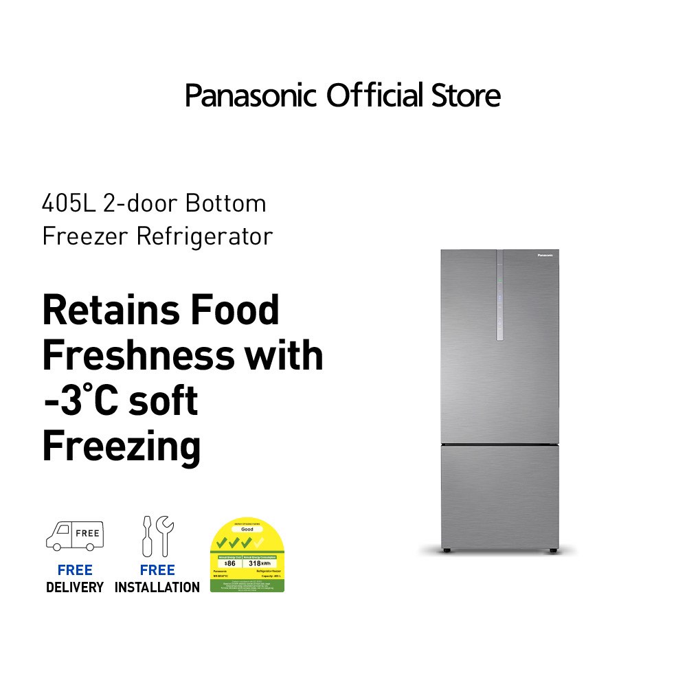 Panasonic 405L NRBX471C Bottom Freezer Refrigerator, TV & Home