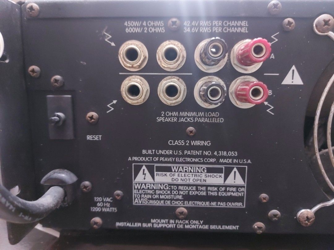Peavey PV 1200 Professional Stereo Power Amplifier, Audio, Soundbars ...