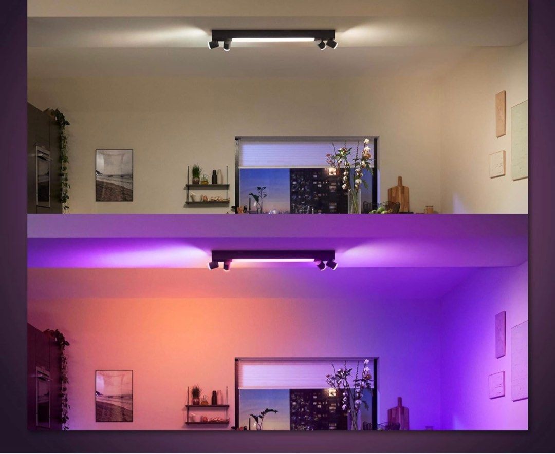 thumbnail: Philips Hue Centris Verlichtingsset - 4 Lampen, 16 Miljoen Kleuren | Bedienbaar Met App & Alexa