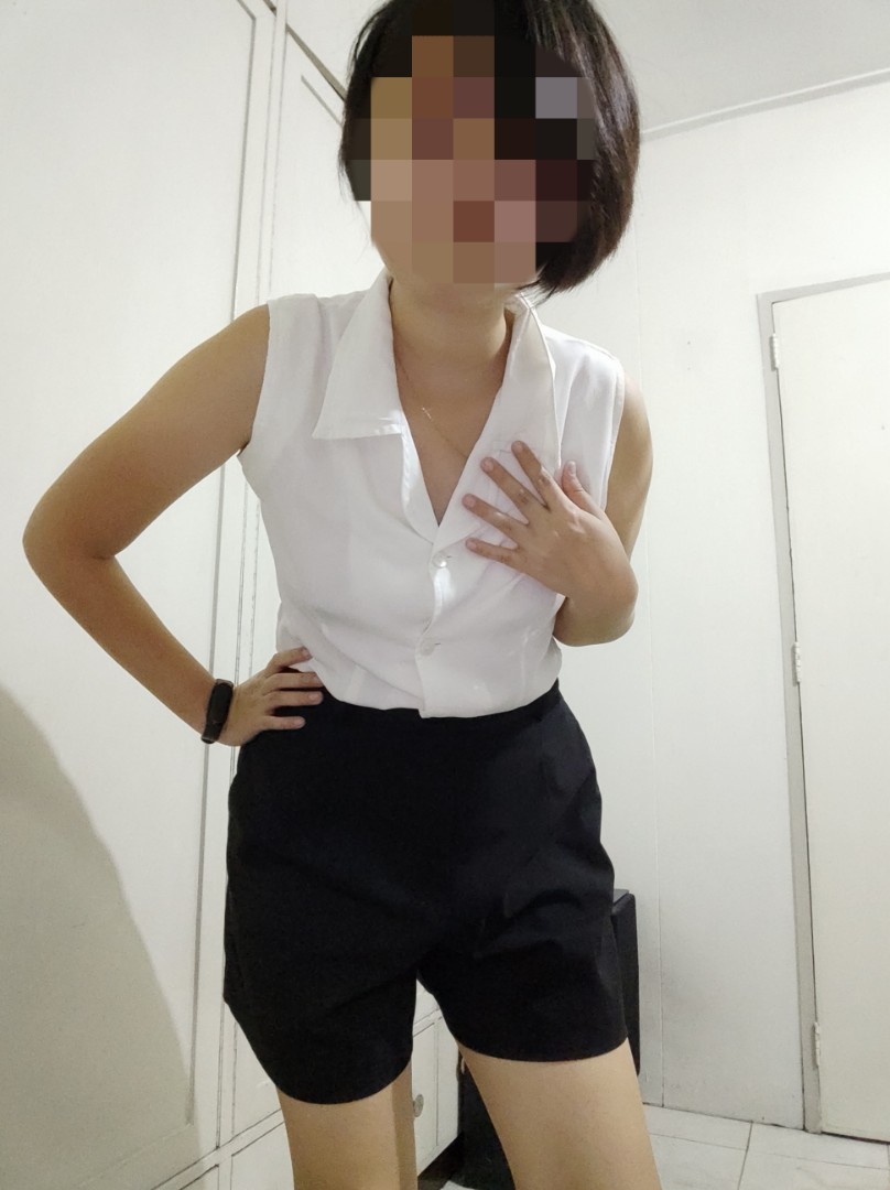 [PRELOVED] White Satin Vest, Women's Fashion, Tops, Sleeveless on Carousell