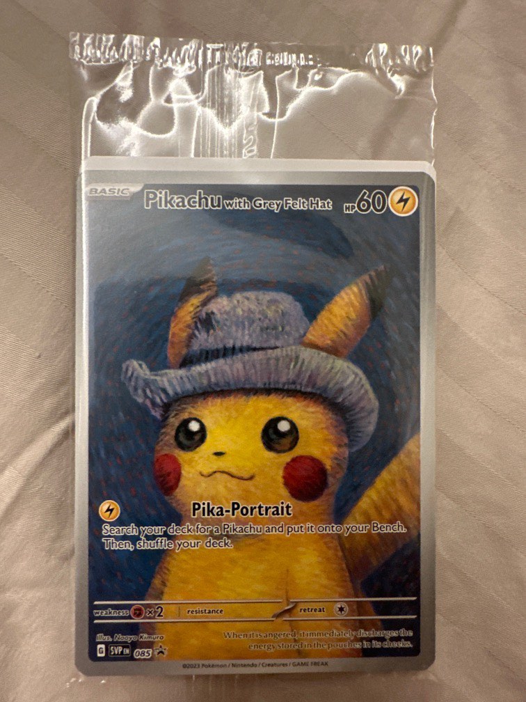 (現貨)Ptcg比卡超梵谷博物館Pikachu With Grey Felt Hat 085 Promo