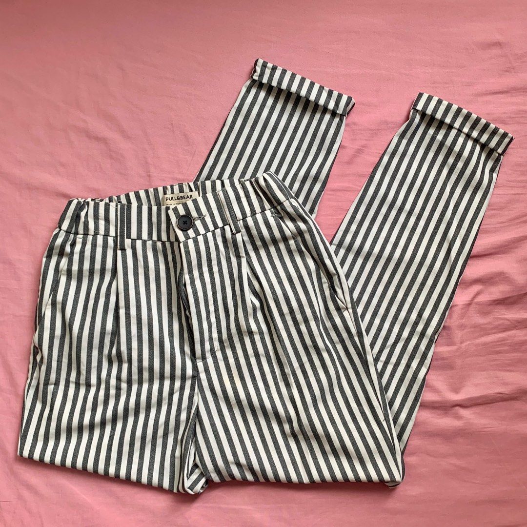 Pull and bear striped trousers top