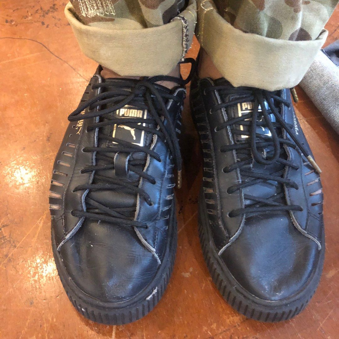 Puma basket platform schwarz clearance