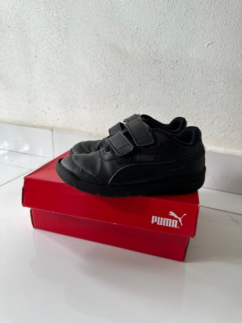 Puma black school shoes